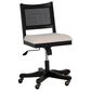 Linon Home Decor Bauer Swivel Office Chair with Cream Cushion in Black, , large