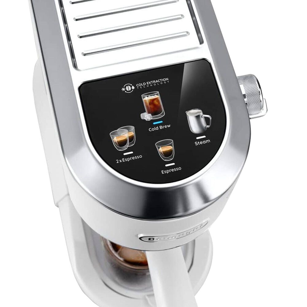 DeLonghi Dedica Duo 35 Oz Espresso Machine with Cold Brew in Vanilla, , large