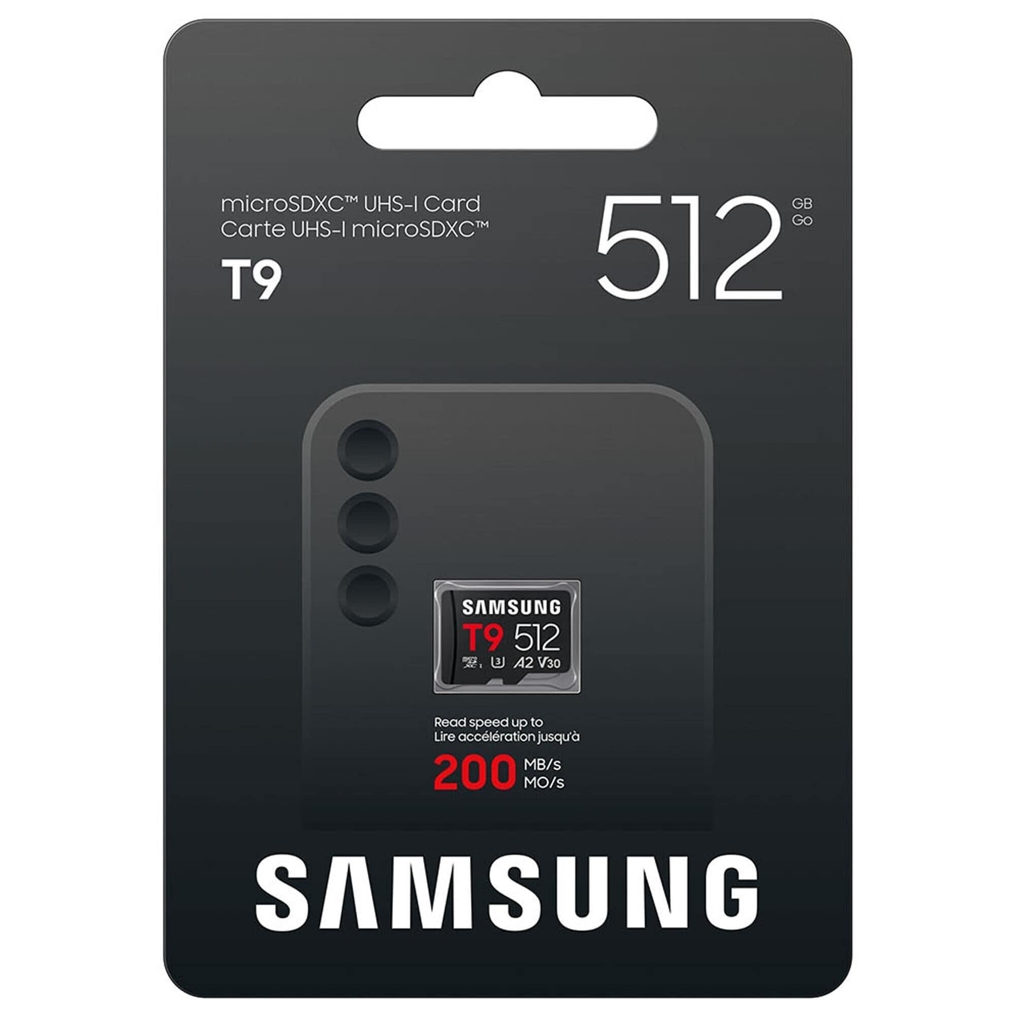 Samsung 512GB T9 UHS-I microSDXC Memory Card in Black