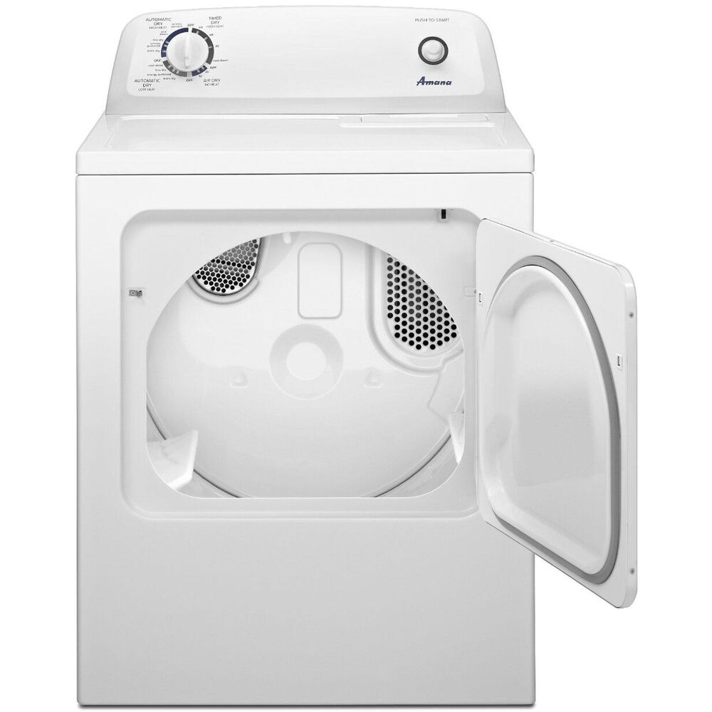 Amana Top Load Washer with High-Efficiency Agitator and 6.5 Cu. Ft. Electric Dryer Laundry Pair in White , , large
