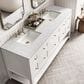 James Martin Vanities Breckenridge 72" Double Bathroom Vanity in Bright White with 3 cm Eternal Jasmine Pearl Quartz Top and Rectangular Sinks, , large