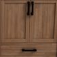 Lexora Home Ziva 60" Double Bathroom Vanity in Rustic Barnwood with 2 cm White Quartz Top and Rectangular Sinks, , large