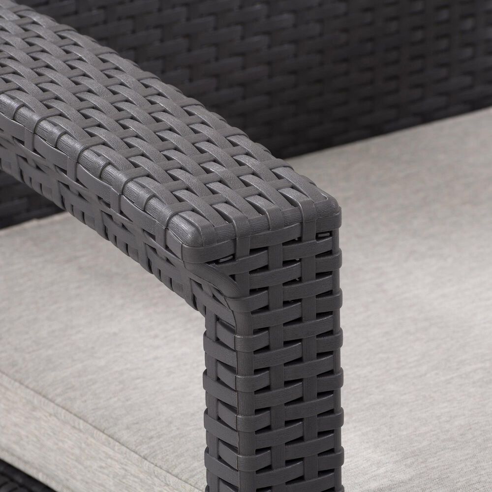CorLiving Lake Front 3-Piece Patio Chat Set in Black/Gray, , large