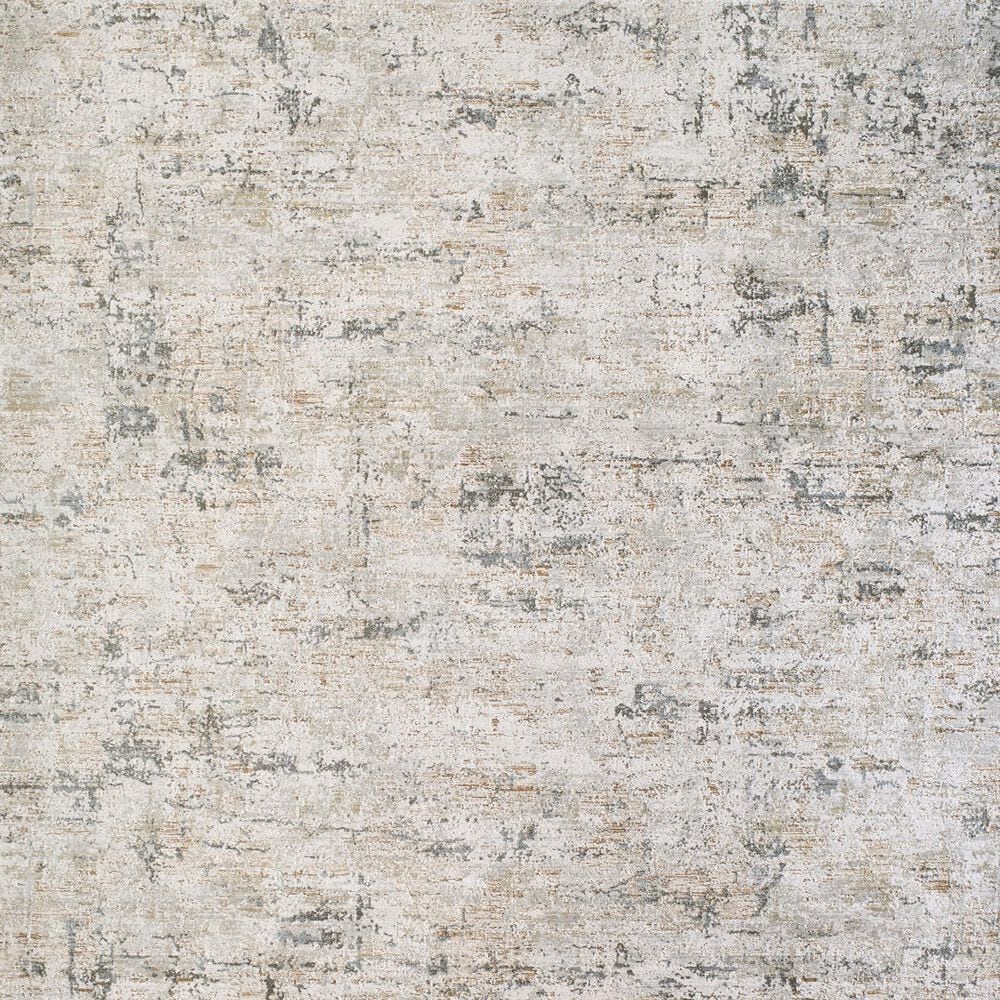 Surya Brunswick Cream, Light Gray, Medium Brown, Light Brown, Charcoal and Mustard 5&#39;3&quot; Round Area Rug, , large