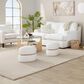 Lumisource Cinch Pouf Ottoman in Cream, , large