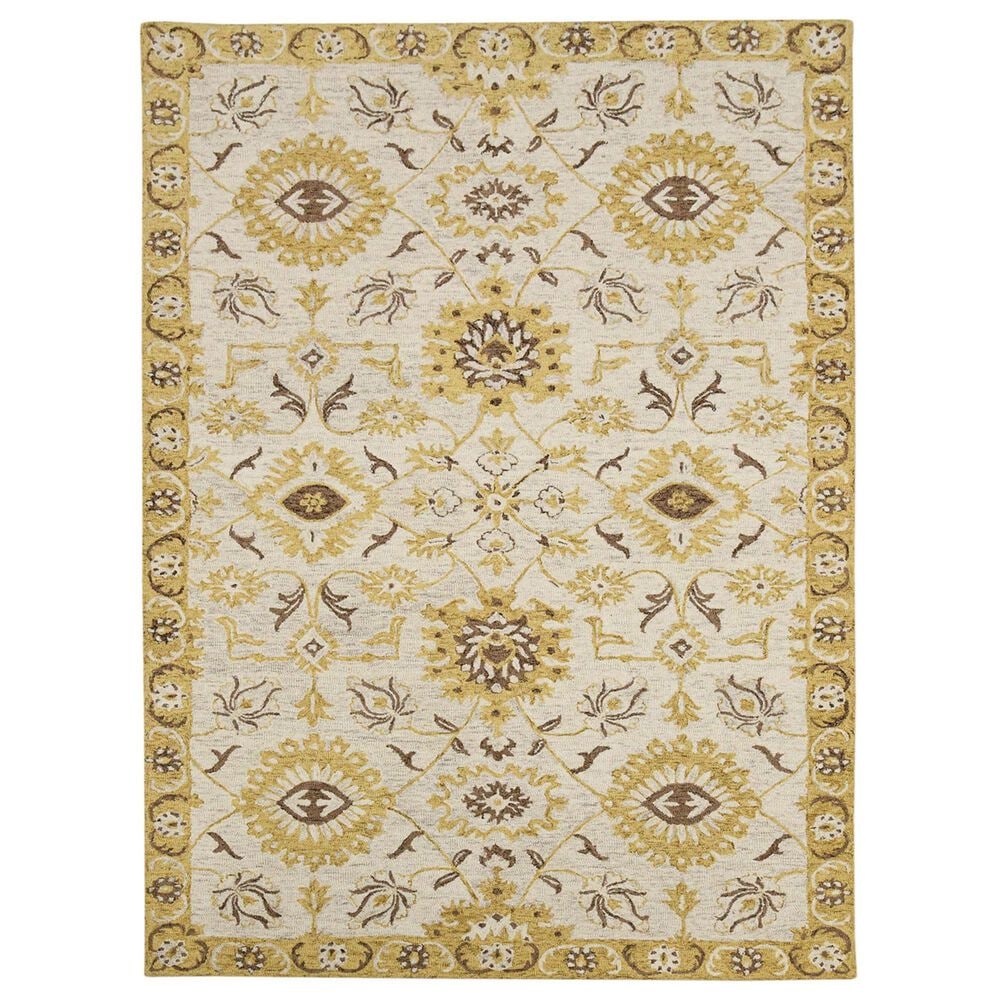 Amer Rugs Romania 9" x 13" Gold Area Rug, , large