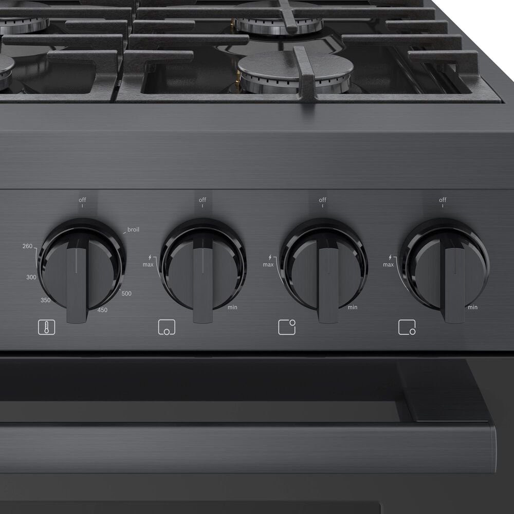 Bosch 36&quot; Freestanding Gas Range in Black Stainless Steel, , large
