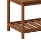 HOMLUX Patio Coffee Table with Shelf in Teak Oil, , large