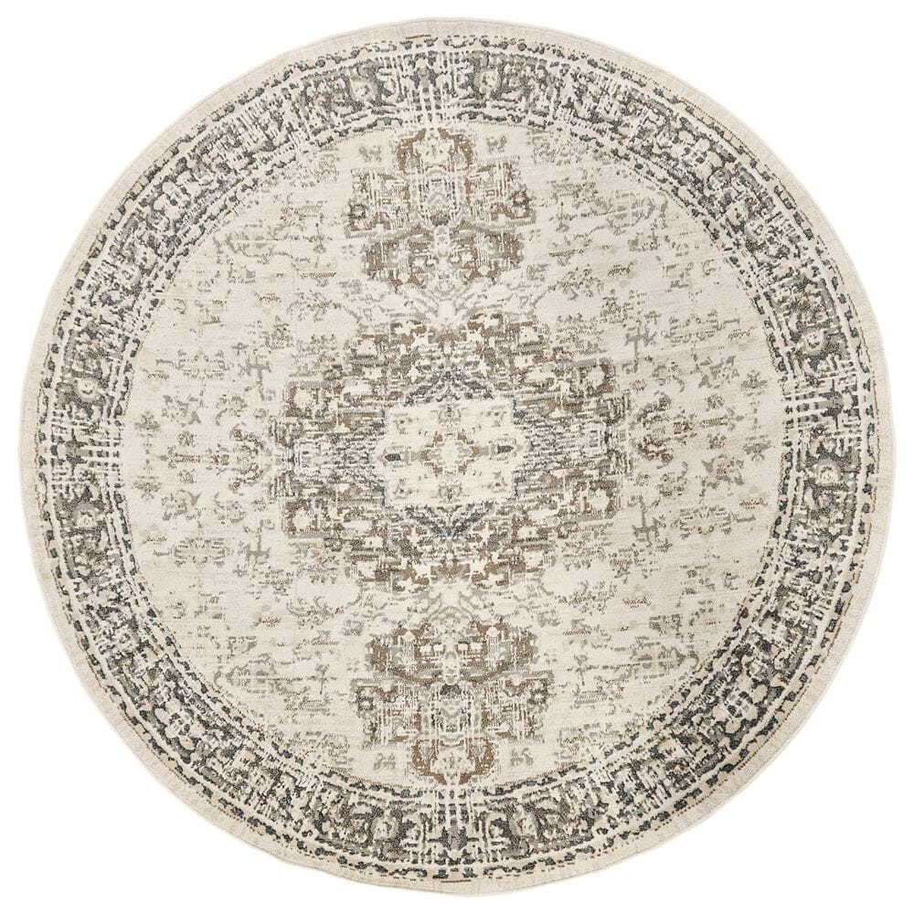 Amer Rugs Alpine 7"10" Round Light Beige Area Rug, , large