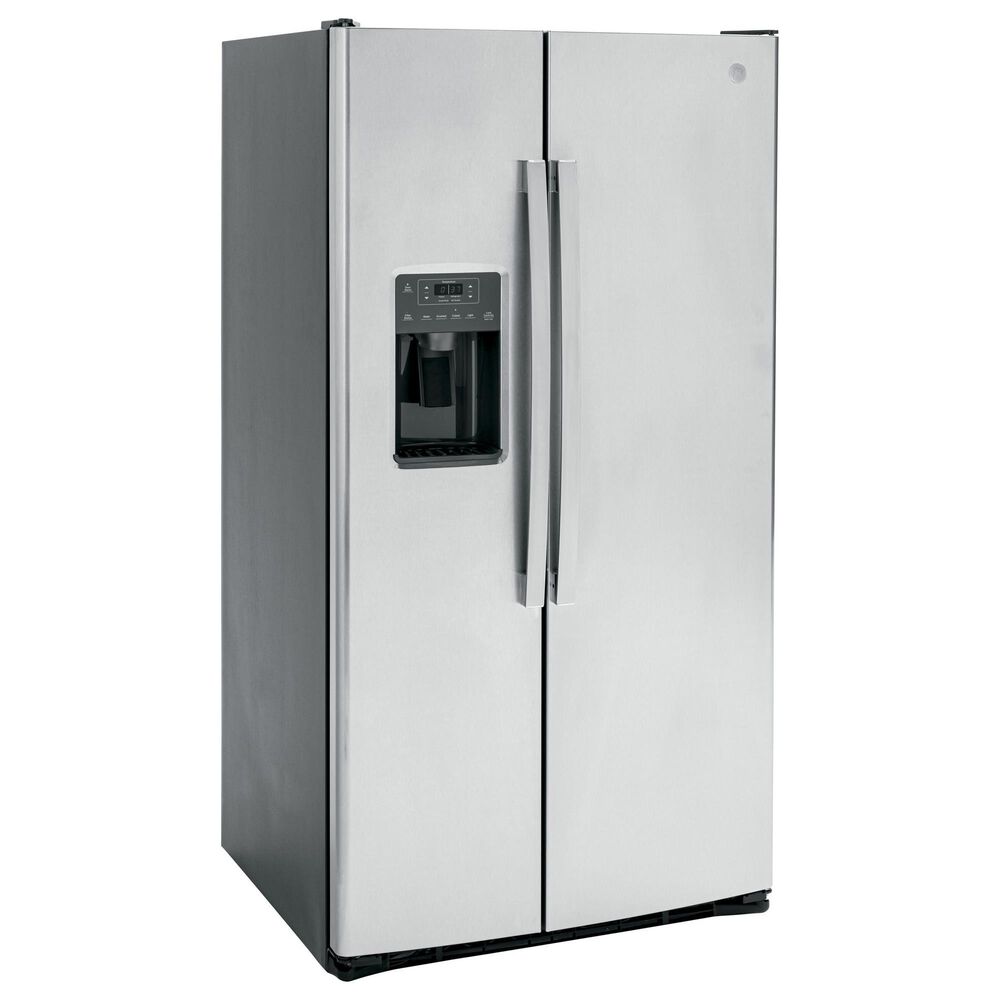 GE Appliances 25.3 Cu. Ft. Side by Side Refrigerator with Energy Star Certified in Fingerprint Resistant Stainless Steel, , large