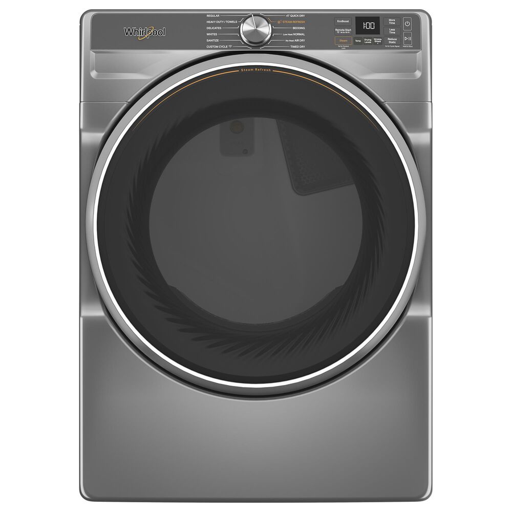 Whirlpool 7.4 Cu. Ft. Smart Front Load Gas Dryer with Steam Capabilities in Radiant Silver, , large