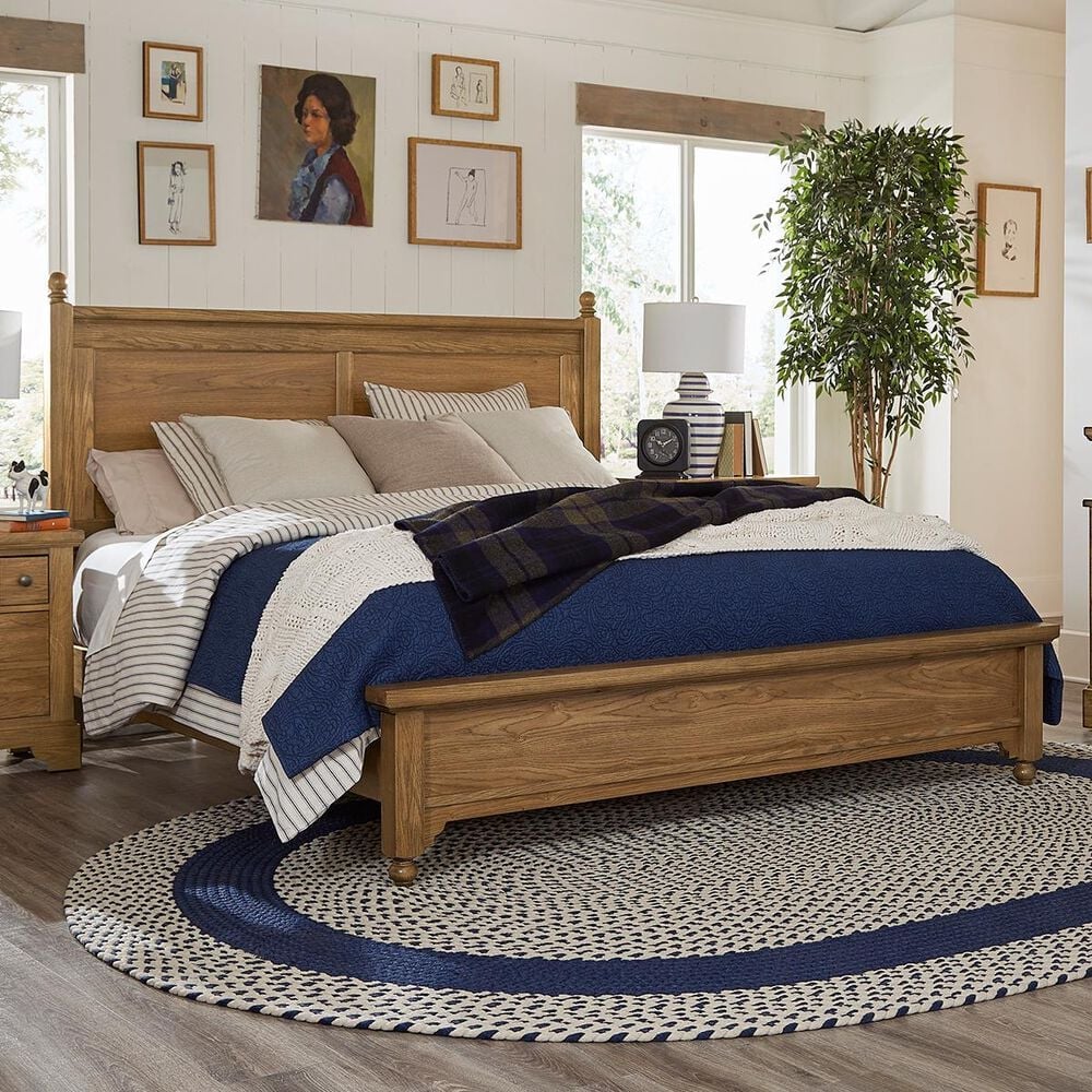 LMCo. Home Collection by Erin & Ben Napier Queen Poster Bed in Honey