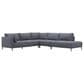Kuka (Hk) Trade Co Lmt Motion Becki Owens 4-Piece Stationary Right Facing Sectional in Marin Demin, , large