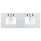 James Martin Vanities Hudson 60" Double Bathroom Vanity in Light Natural Oak with 3 cm Carrara White Marble Top and Rectangular Sinks, , large