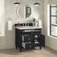 James Martin Vanities Lorelai 36" Single Vanity in Black Onyx with 3 cm White Zeus Quartz Top, , large
