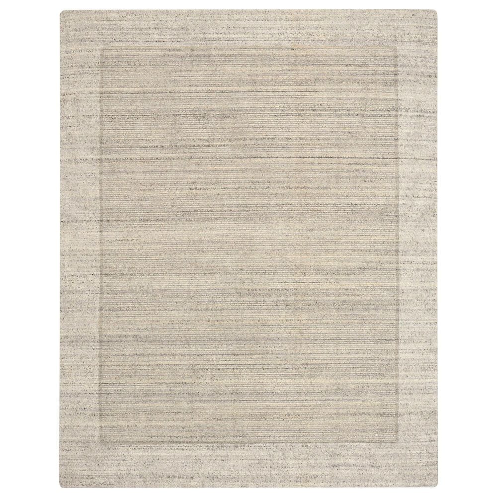 Nourison Ridge Grey and Ivory 7"9" x 9"9" Area Rug, , large