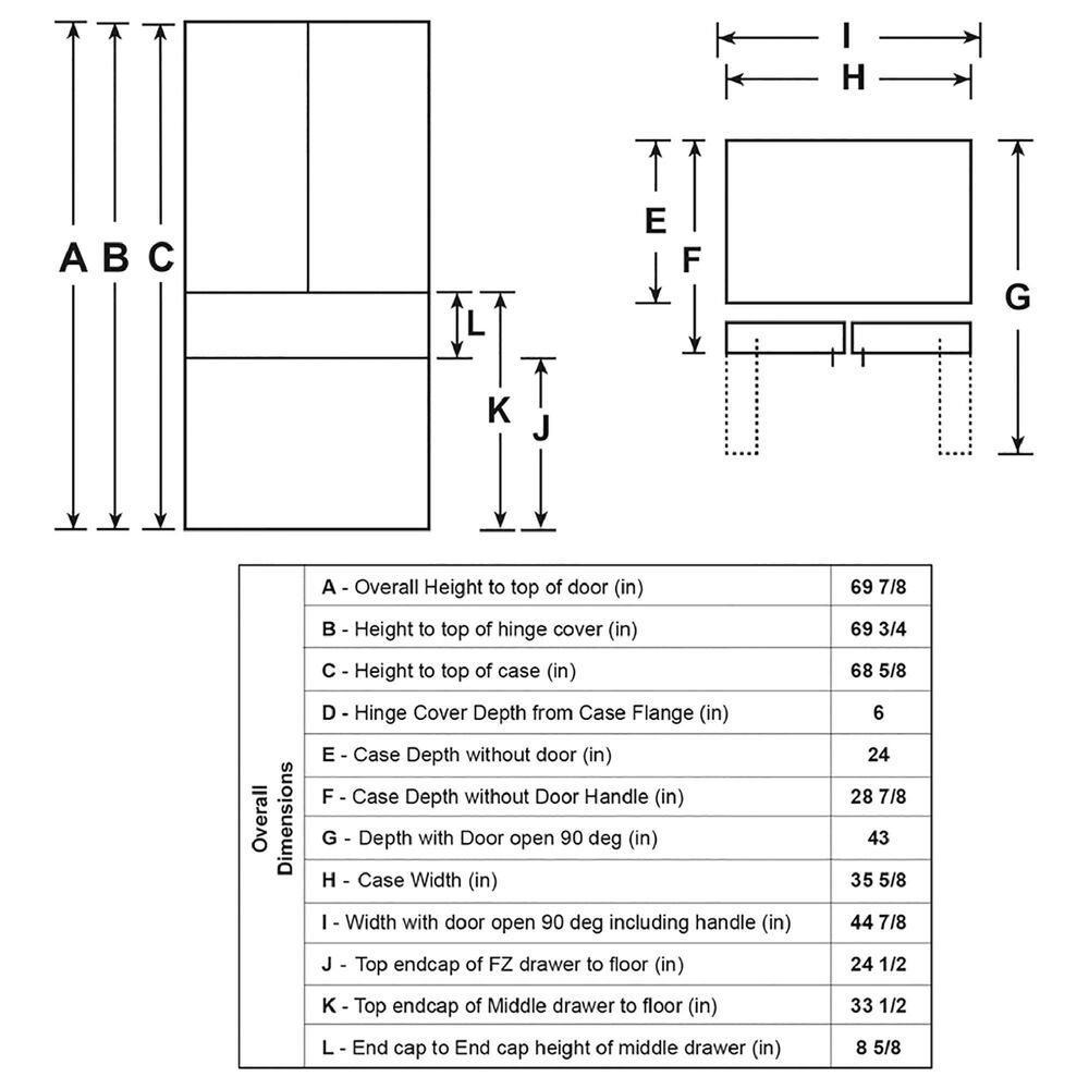 Cafe 22.3 Cu. Ft. 4-Door French Door Refrigerator in Platinum Glass, , large