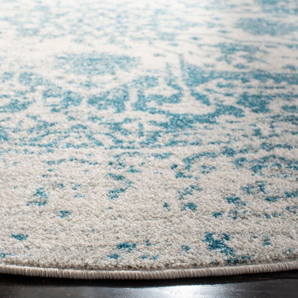 Safavieh Madison MAD603J 5&#39; Round Teal and Ivory Area Rug, , large
