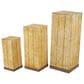 Maple and Jade 3-Piece Side End Pedestal Table Set in Oiled Brown, , large