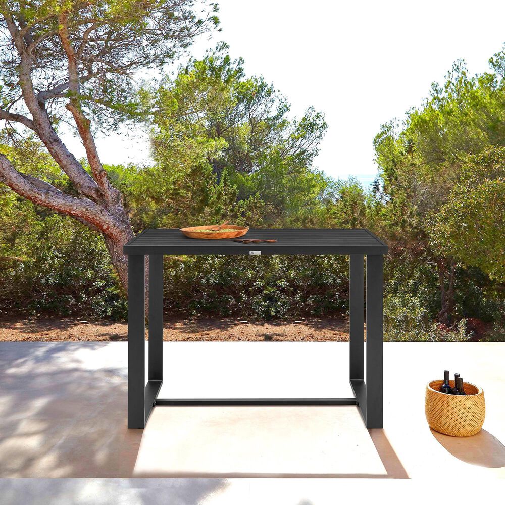 Blue River Alegria Outdoor Counter Height Dining Table in Black - Table Only, , large