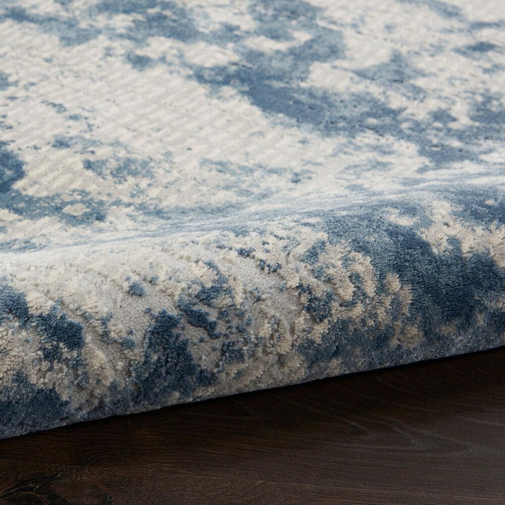Nourison Rustic Textures RUS16 Grey and Blue 6&#39; x 9&#39; Area Rug, , large