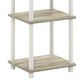 HOMLUX 3-Tier End Table in Sonoma Oak and White, , large