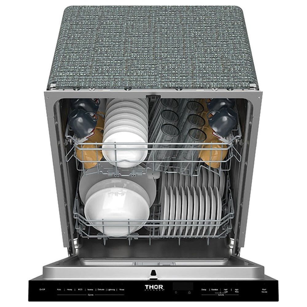 Thor Kitchen 24" Built-In Top Control Dishwasher with Pocket Handle in Black, , large
