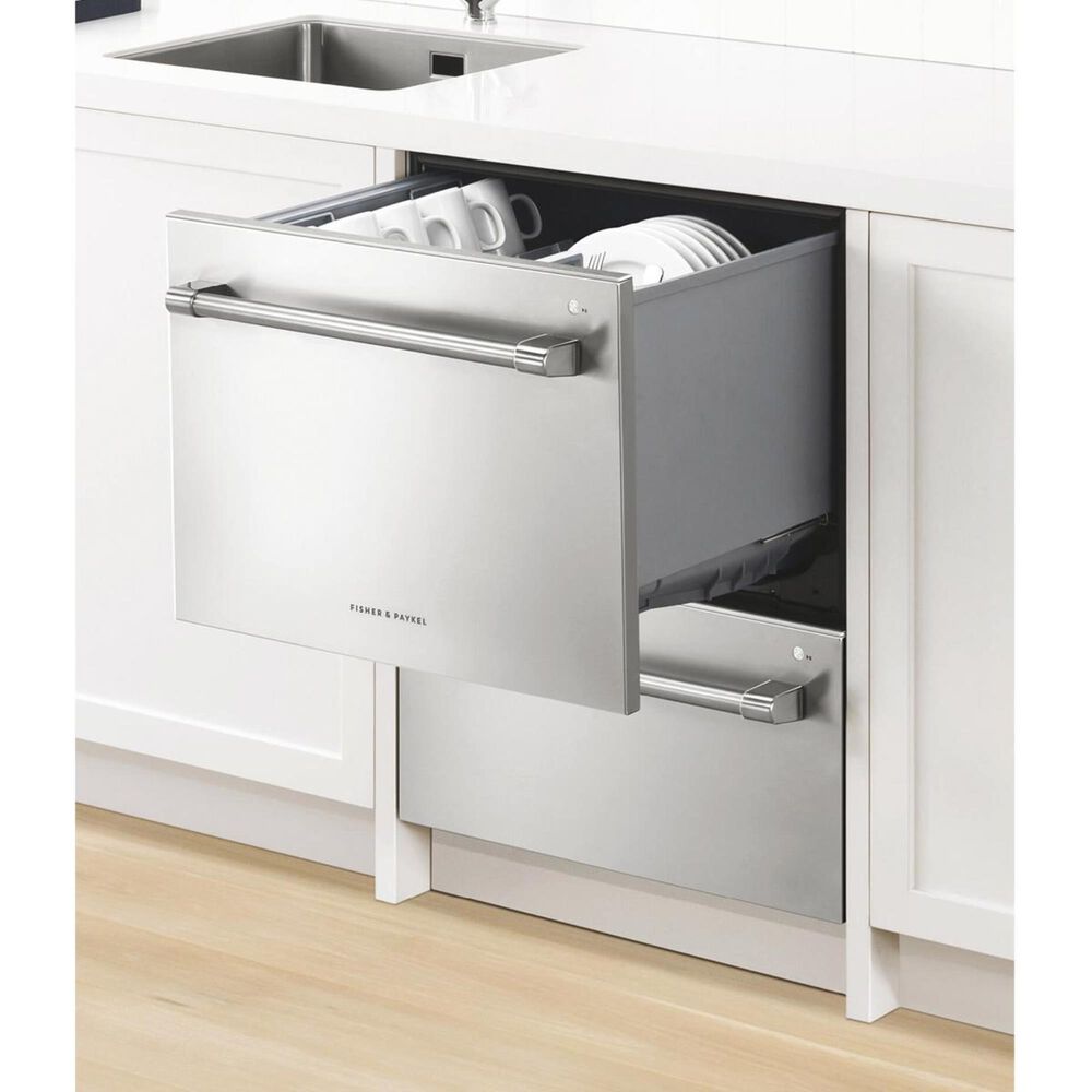 Fisher &amp; Paykel 24&quot; Professional Built-In Double Drawer Dishwasher in Stainless Steel, , large