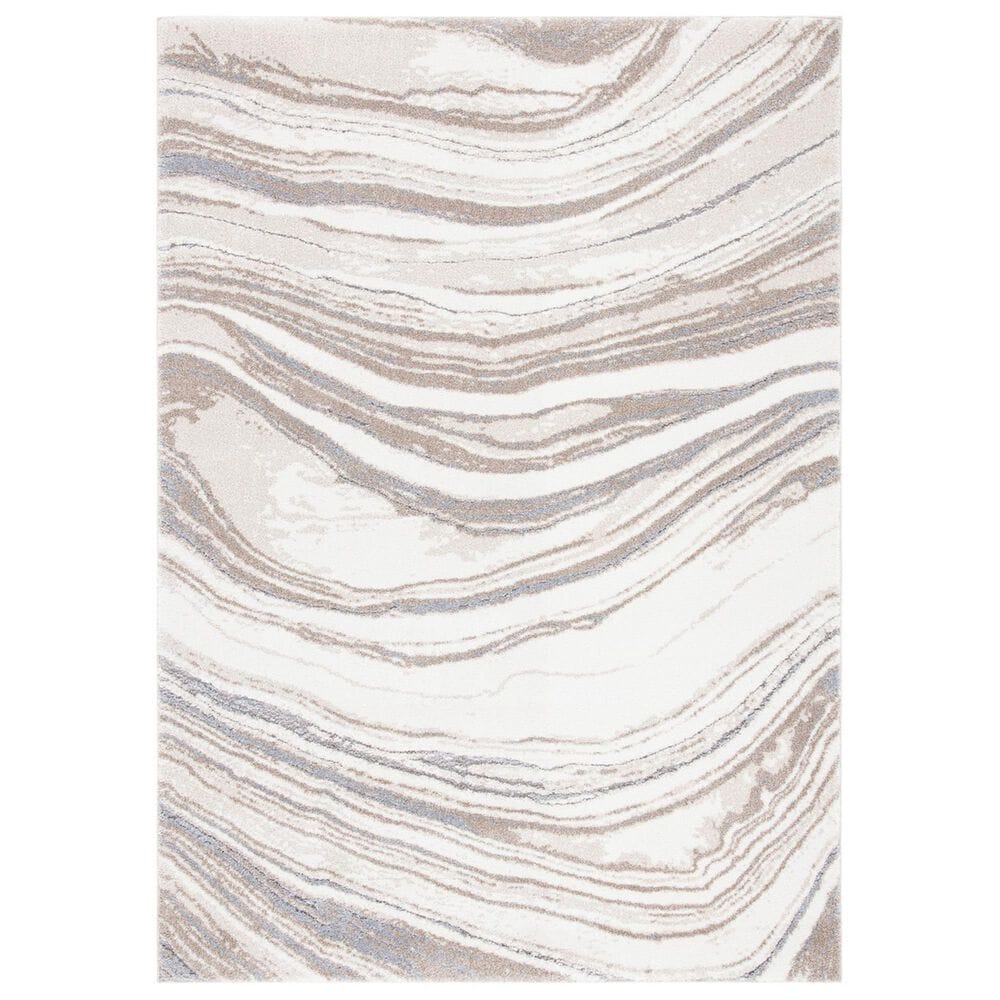 Safavieh Cyrus Shag CYR130A 6"7" x 9"2" Ivory and Grey Area Rug, , large
