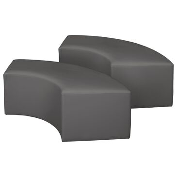 Regency Global Sourcing Aurora Ottoman in Gray (Set of 2), , large