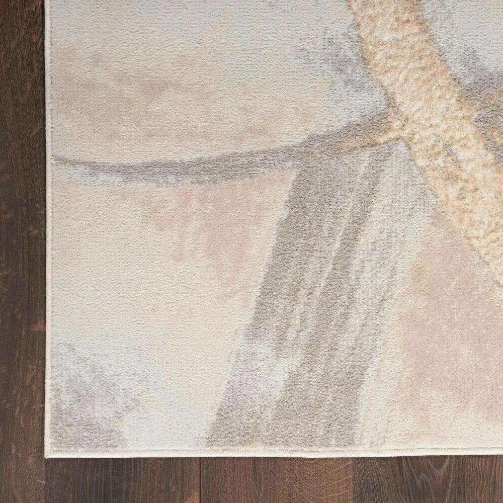 Nourison Brushstrokes 9&#39; x 12&#39; Beige and Grey Area Rug, , large