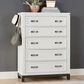Riva Ridge Hyde Park 5 Drawer Chest in White, , large