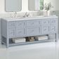 James Martin Vanities Breckenridge 72" Double Bathroom Vanity in Serenity Blue with 3 cm Ethereal Noctis Quartz Top and Rectangular Sinks, , large