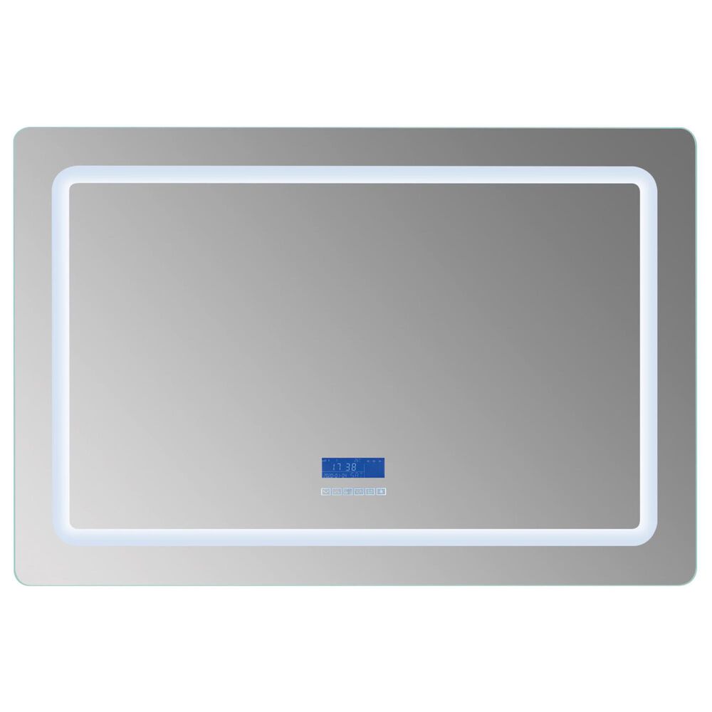 Lexora Home Caldona 48" x 32" LED Mirror with Defogger in Gray, , large