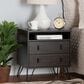 Baxton Studio Glover 2-Drawer Nightstand in Dark Brown and Black, , large