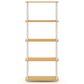 HOMLUX Turn-N-Tube 5-Tier Open Storage Bookshelf in Beech and White, , large