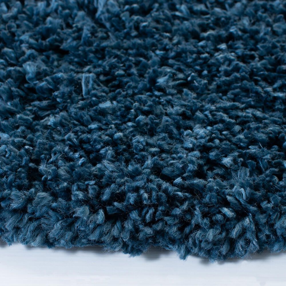 Safavieh August Shag AUG200M 6&#39;7&quot; Round Navy Area Rug, , large