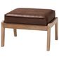 Baxton Studio Sigrid Upholstered Ottoman in Dark Brown, , large