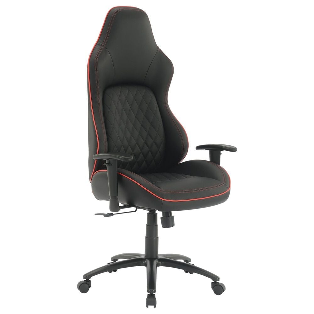 Valor Living High Stakes Gaming Chair in Black an Red, , large