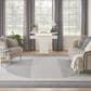 Nourison Astra Machine Washable ASW05 7"10" x 10" Ivory and Blue Area Rug, , large