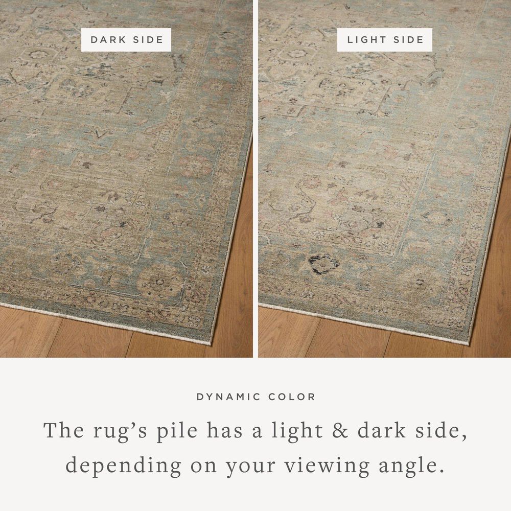 Loloi Briar Sky and Moss 7'10" Round Area Rug, , large