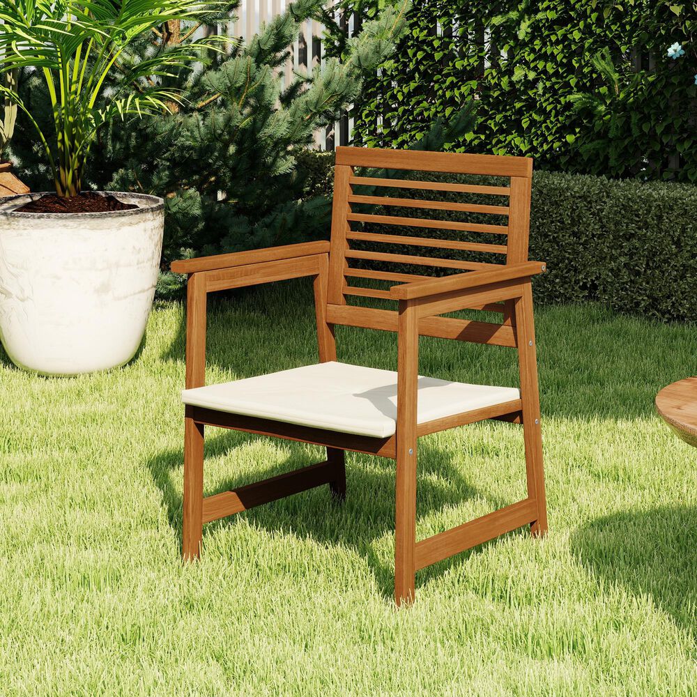 HOMLUX Patio Armchair with Cushion in Natural (Set of 2), , large