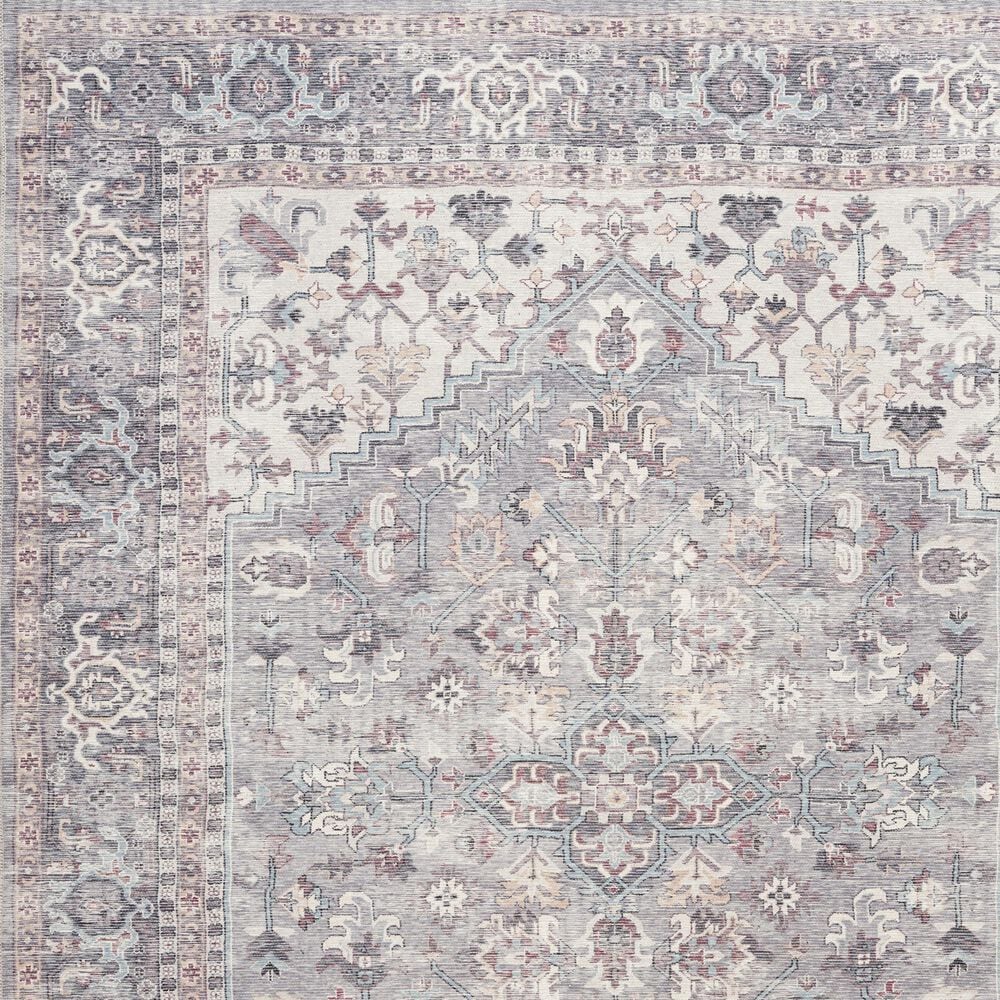57 Grand by Nicole Curtis Series 1 Soft Grey and Ivory 4&#39; x 6&#39; Area Rug, , large