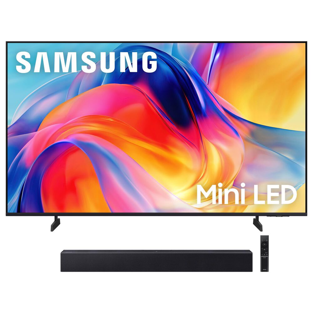 Samsung 55" Class M70H Series Mini LED 4K UHD Vision AI - Smart Tizen TV with B-Series 2.0 Channel Soundbar in Titan Black and Black, , large