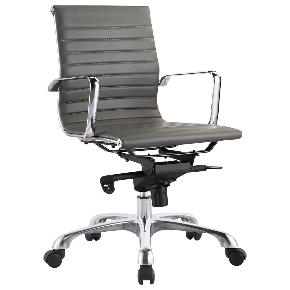 Moe"s Home Collection Omega Swivel Office Chair in Grey, , large