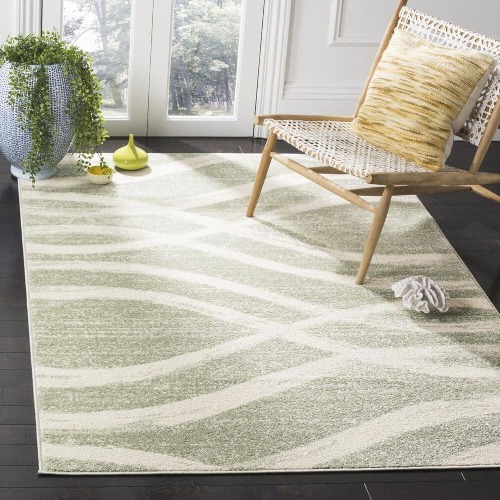 Safavieh Adirondack ADR125X 5"1" x 7"6" Sage and Cream Area Rug, , large
