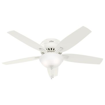 Hunter Newsome Low Profile 52" Ceiling Fan with Lights in Fresh White, , large