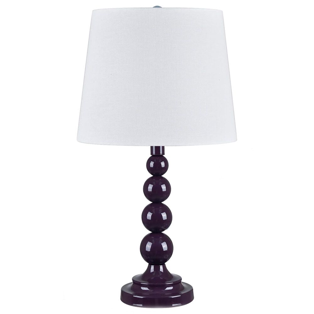 Slatehouse 20.5" Stacked Metal Table Lamp in Purple, , large