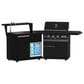 Forno All"Aperto 2-Piece Outdoor Kitchen Grill Set with Bar and Beverage Center in Black, , large