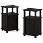 HOMLUX 3-Tier End Table with Door in Espresso and Black (Set of 2), , large
